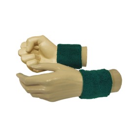 Couver Youth Wrist Sweatband - Teal Solid Cotton Terry Colth Sport Wristband(1 Pair)