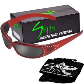 Spits Eyewear Marcie Foam Padded SUP Floating Paddleboard and Motorcycling Sunglasses (Frame Color: Orange, Lens Color: Purple)