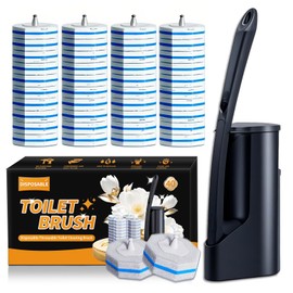 Disposable Toilet Brush - Toilet Bowl Cleaner, Toilet Cleaning Supplies, Toilet Brush with Holder, Toilet Bowl Cleaner Wands，40 Refills for Toilet Cleaning and Hygienic Bathroom Maintenance