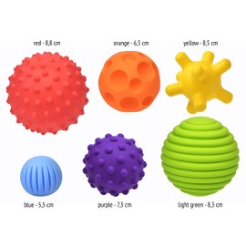 FANCY Baby Sensory Balls - Baby Toy from 0 3 6 8 Months, Grab Ball for Babies, Multi Textured Motor Skills Toy, Massage Balls, Multiple Sizes Toy, Baby Ball (Taktiliki)