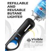NEON Lighter, Refillable Butane Candle Lighter, 12 Pack Multi-Purpose Reusable