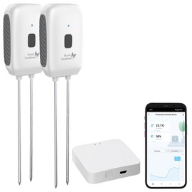 Royal Gardineer Set of 2 Soil Moisture & Temperature Sensors with WiFi Gateway, App