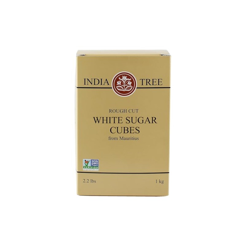 India Tree Rough Cut Mauritius White Sugar Cubes, 2.2 Pound
