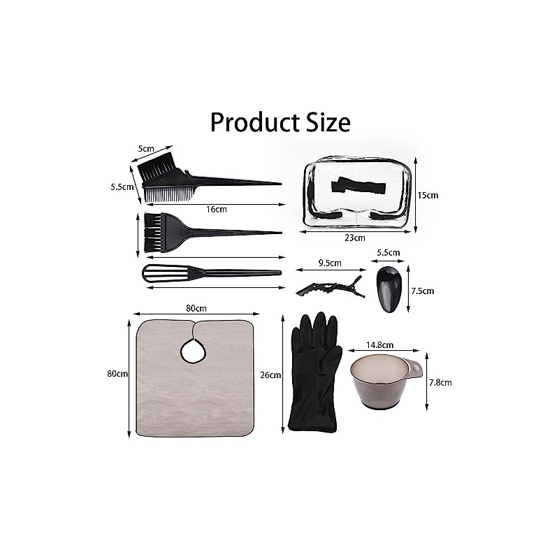 20 Piezas de Kit de Tinte para el Cabello, Kit