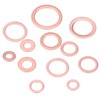 280pcs 12 Sizes Assorted Solid Copper Crush Washers Seal Flat