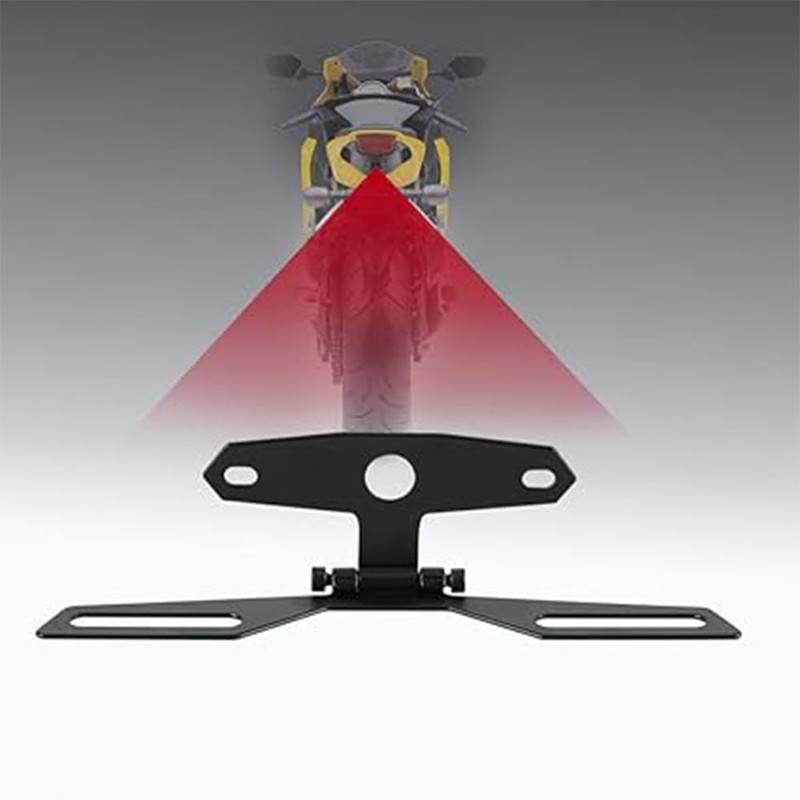 Universal Motorcycle License Plate Holder Adjustable License Plate Tail Light