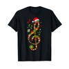 Christmas Musical Note Music Lover Christmas Carol Tree T-Shirt, black