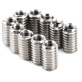 FloralGrace Pack of 15 Threaded Insert Threaded Sleeve M6 to M4 Stainless Steel Reducing Nut Conversion Kit Repair Tool Fasteners (Inner M4 x 7 Outer M6 x 10 Long 10 mm)