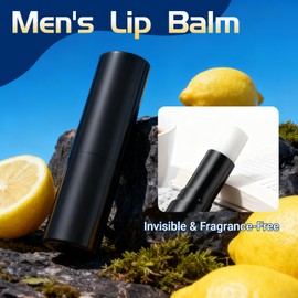 2Pcs Men's Lip Balm Set with Vitamin E - Men's Lip Moisturizer for Dry Lip Care, Effective Lip Balm for Cracked Lips, Hydrating & Repairing Lip Treatment for Daily Use (1, Mini)