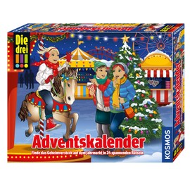 Kosmos 634070 – The Three ??? Advent calendar 2019, find the secret hiding place at the fair, in 24 exciting puzzles, with 24 detective gimmicks, interactive toy advent calendar for children aged 8 and above.