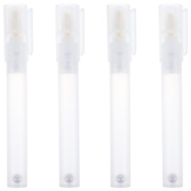 VILLCASE 4 Piezas Rotuladores De Graffiti Transparentes Recargables, Tubo de Plástico De Marcadores Pintura Vacío Recargable Para Pintura Artística Líquido Oficina Hogar