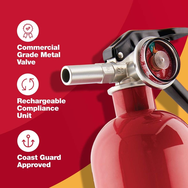 First Alert Fire Extinguisher for Home, Standard Rechargeable Compliance Unit,