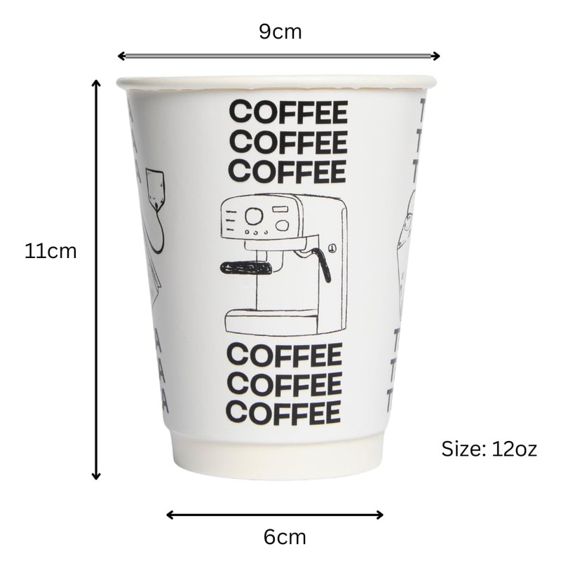 AIOS Plastic Free Aqueous Double Walled Coffee Cups with Sip