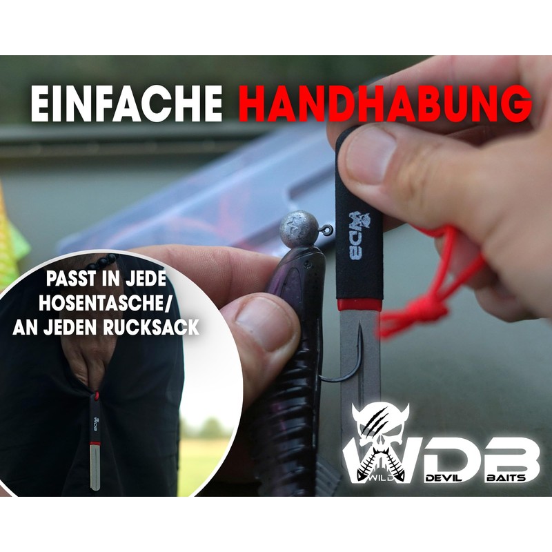 Angel-Berger Wild Devil Baits Diamond Hook Sharpener, Double Sided Hook