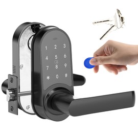 Keyless Entry Door knob,Electronic Keypad Door Lock,Door Locks with keypads,Matte Black
