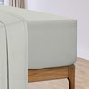 Pizuna Cotton Percale King Size Fitted Sheets Silver,100% Long Staple