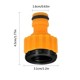 DITK-U 8 Pieces Garden Tap Connector 1/2 Inch 3/4 Inch 2-in-1 Plastic Garden Hose Connector Tap Adapter