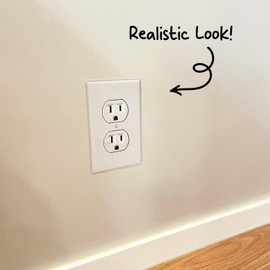 GRITKULTURE Pretend Electrical Outlet Decal Stickers 10 Pack- High-Resolution Hilariously Funny Joke Prank Power Outlet Decals, Wall Outlet Decal Gag Is Great For Office and Airport