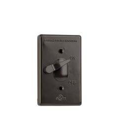 Sealproof 1-Gang Metallic Toggle Switch Cover, UL Listed, Bronze