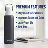 Brita Stainless Steel Water Bottle with Filter, 20 Ounce Premium