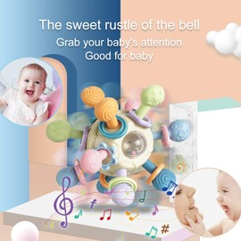 Baby Toys 0-6 Months, Baby Montessori Sensory Teething Toys, Activity Baby Ball,Newborn Rattle Teether Toys Developmental Early Educational Toys for 3 6 9 12 Month Boys Girls Gifts