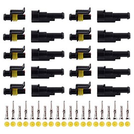 MUYI 10 Kit 1 Pin Way Waterproof Electrical Connector 1.5mm Series Terminals Water Resistend