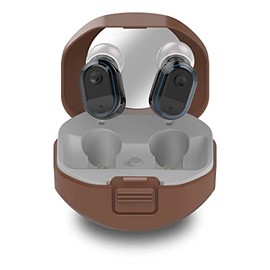 Hearing Aids for Seniors Rechargeable with Noise Canceling, 8-Channels Digital Chip, Dual Modes, Only Fit Mild to Moderate Hearing Loss(Brown)
