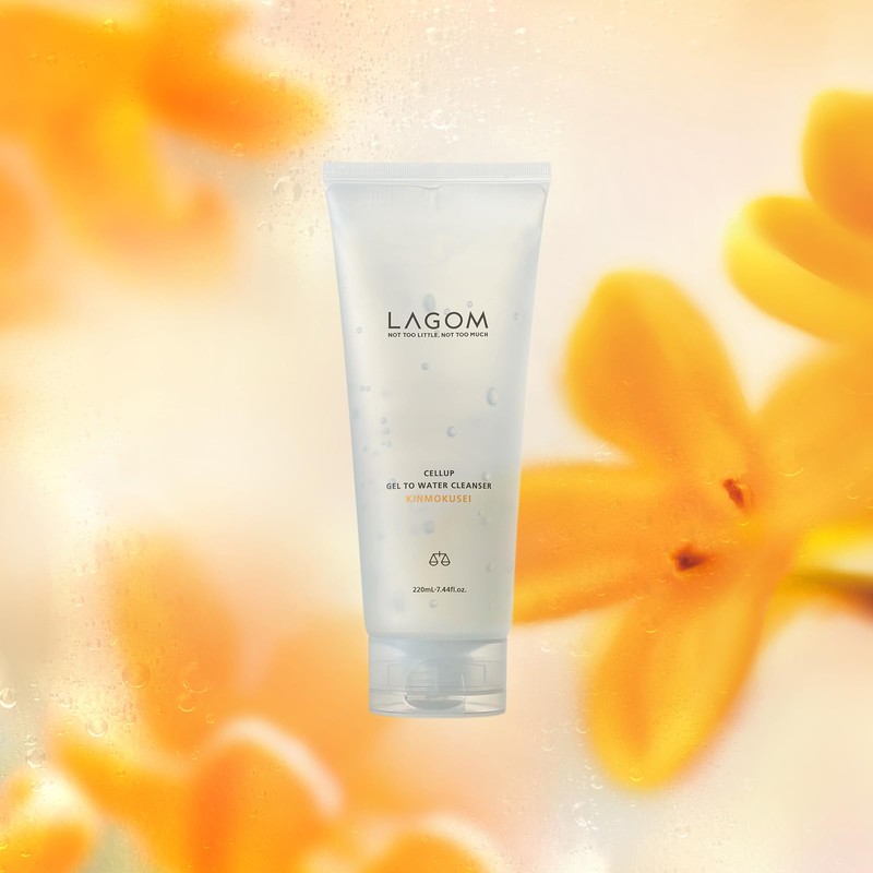 LAGOM Gel to Water Cleanser, Osmanthus Scent, Morning Facial Cleanser,