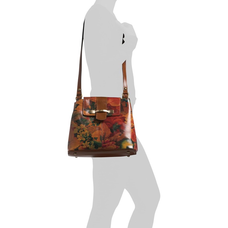 Patricia Nash Larone Leather Medium Hobo Bag with Crossbody Strap,