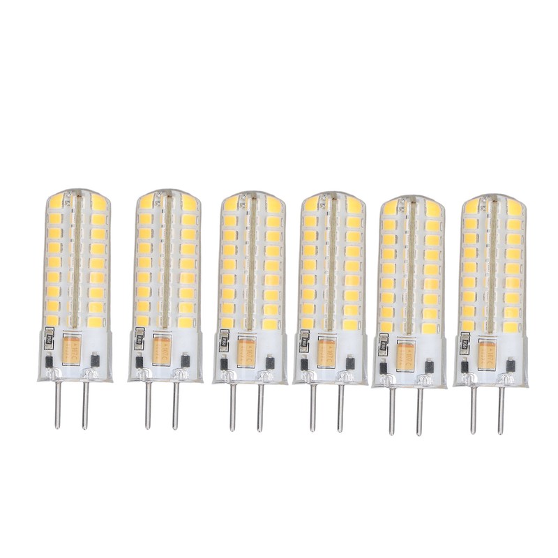 6Pcs GY6.35 LED Bulb 7W AC DC12V 700lm 72 LEDs