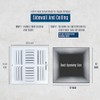 Fits 12x12 Duct Opening 4 Way Fixed Curved Blade Air