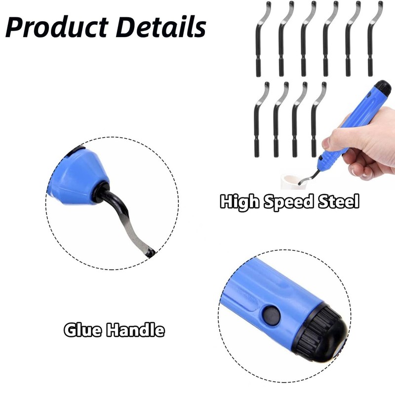11Pcs Premium Deburring Tool Kit - Durable Hand Deburring Tool