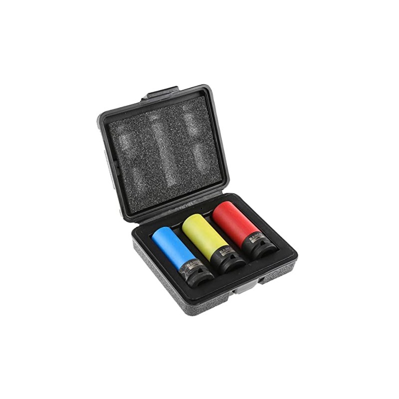 Bahco BWSS12P3 Impact Wheel Sockets, Multi-Colour