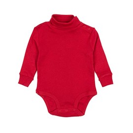 Leveret Baby Boys Girls Turtleneck Bodysuit 100% Cotton Red Size 12 Months