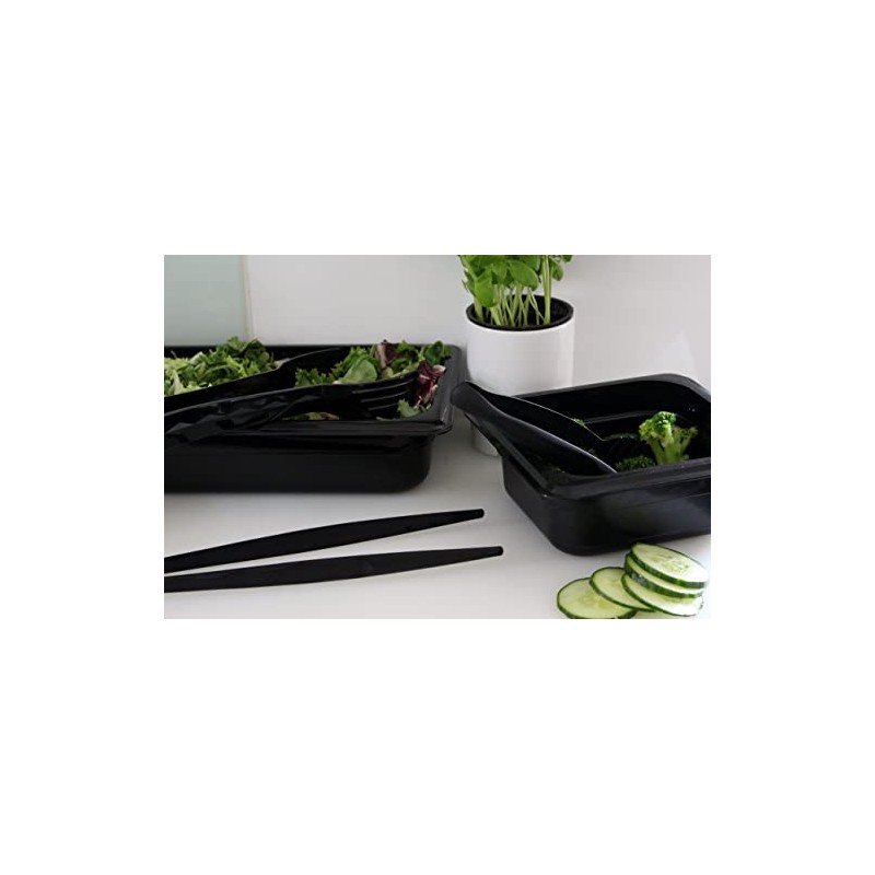 Black Serving Cooking Buffet Air Fryer Tweezer Tongs Pack of