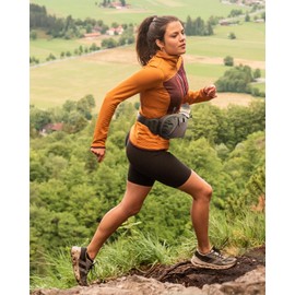 WATERFLY Fanny Pack Waist Bag: Hiking Water Bottle Holder with Strap Waist Pack for Women Men Hydration Hip Packs for Running Walking Traveling-Green