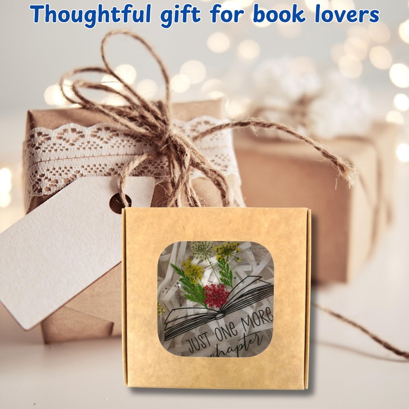 Just One More Chapter Flower Resina - Adornos de libro
