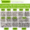 810Pcs M3 Hex Button Head Machine Screws, 4mm to 25mm