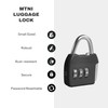 UP Security Small Combination Lock, 3 Digit Combination Padlock, Travel