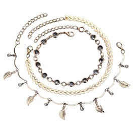 LuLiyLdJ Anklet for Women Gold, Triple Anklet, Anklet Women, Anklet Boho Anklet Women for Women and Girls