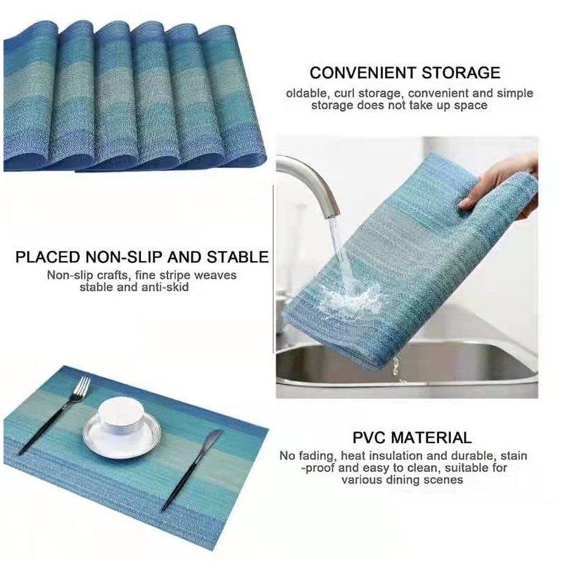 WANGCHAO Placemats Set of 8 Placemats Dining Room Table Mats