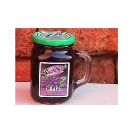 Blackburn's Preserves & Jellys 18oz Jar (Packed in a Glass Reusable Handled Mug) (Grape Jelly)