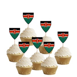 AK Giftshop Kenya Flags Party Food Sticks Picks Cupcakes Decorations Toppers (24 Pack)