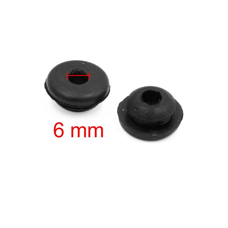 uxcell 8pcs 6mm Hole Diameter Black Rubber Shock Absorber Bushings
