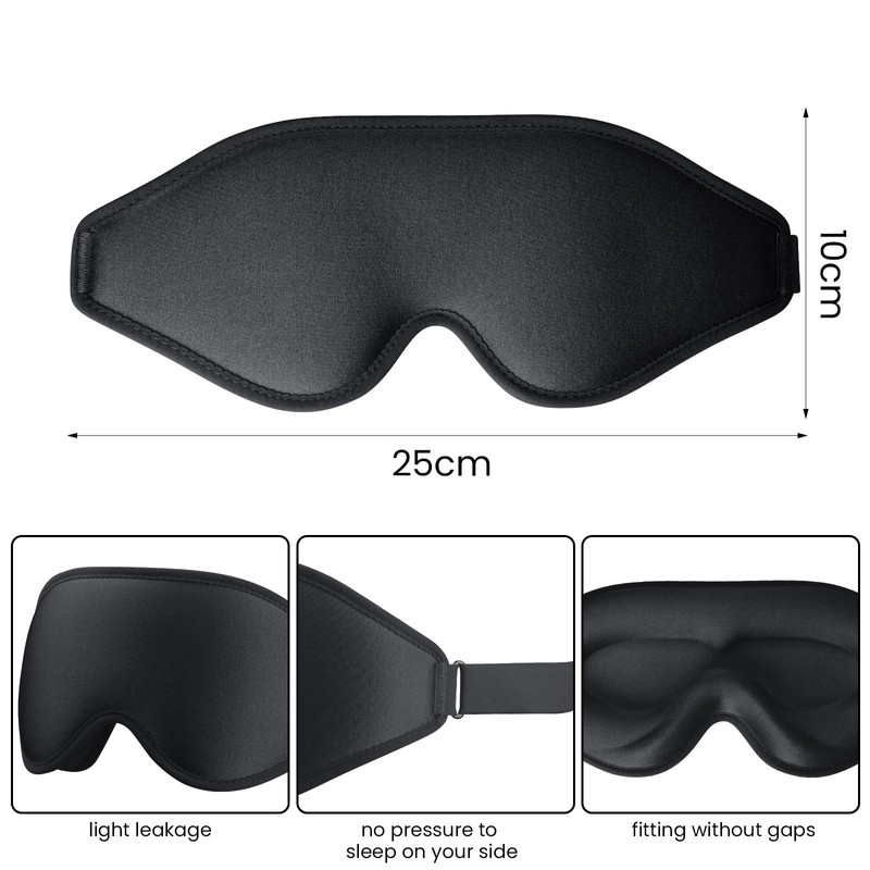 SUSNUAN Eye Mask for Sleeping, 3D Contoured Eye Mask, Sleep
