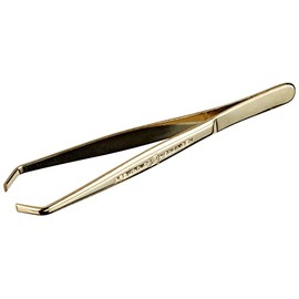 Pfeilring Tweezers Gold-Plated Cranked 9 cm Pack of 1