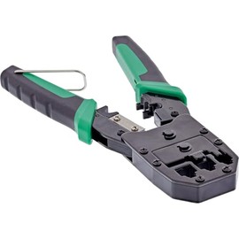 InLine RJ45 RJ12 RJ11 Network Connector Crimping Tool 3 in 1 Cutting Stripping and Crimping Tool Compatible with Modular Connectors 74103B
