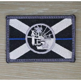 Unbranded FLORIDA STATE FLAG FL THIN BLUE LINE BOAT EMBLEM TACTICAL POLICE COP HOOK PATCH