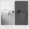 BWE Chrome Toilet Paper Holder Wall Mounted Double Post Pivoting