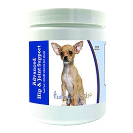 Healthy Breeds Chihuahua Advanced Hip & Joint Support Level III Soft Chews for Dogs - Promotes an Active, Comfortable Life with Glucosamine, Chondroitin & Green Lipped Mussel- 120 Count
